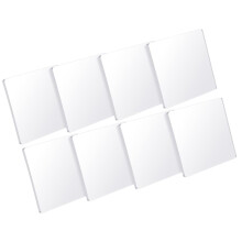 8 Stück waschbare transparente-6x6in