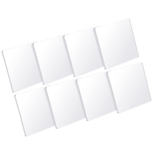 8 Stück waschbare transparente-6x6in