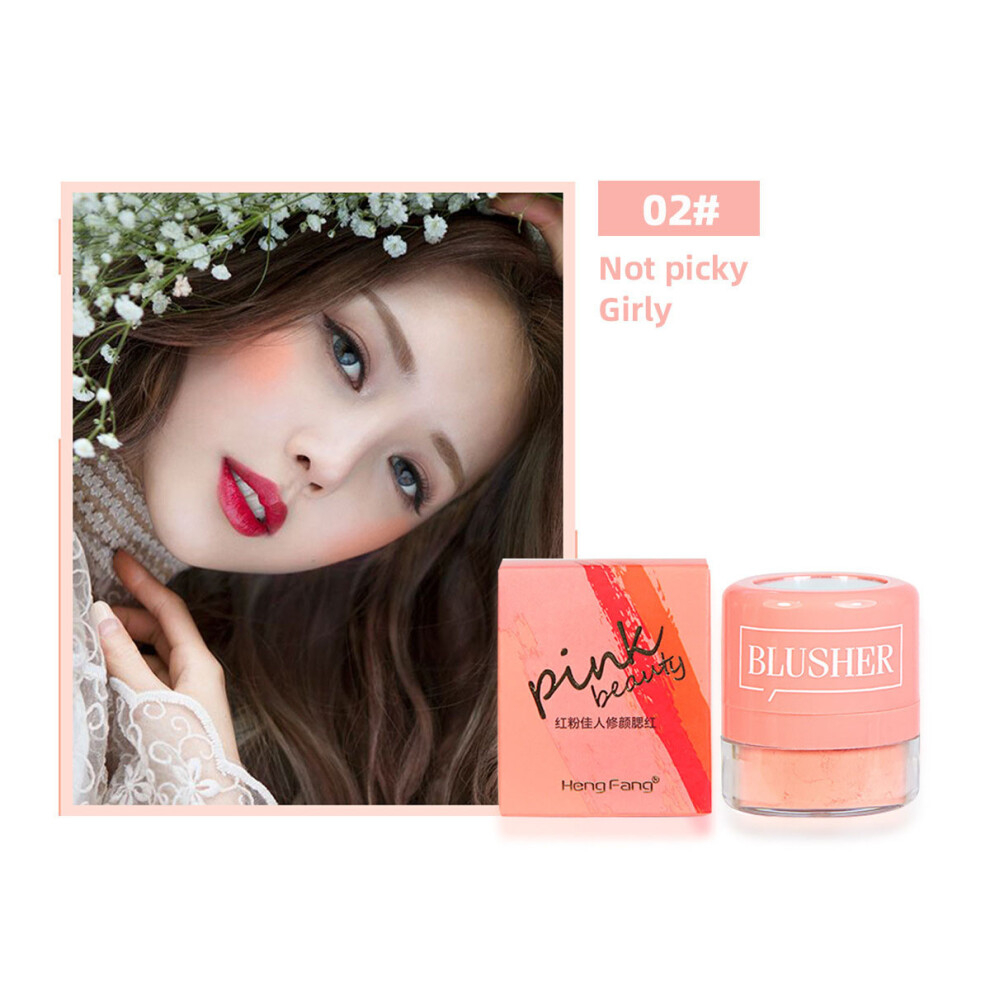 (B) Loose Powder Blush Cushion Blush Natural Blush Bright Shimmer Cheek Blush Highly Pigmented Blush Makeup Easy Makeup Blush For All Day Wear