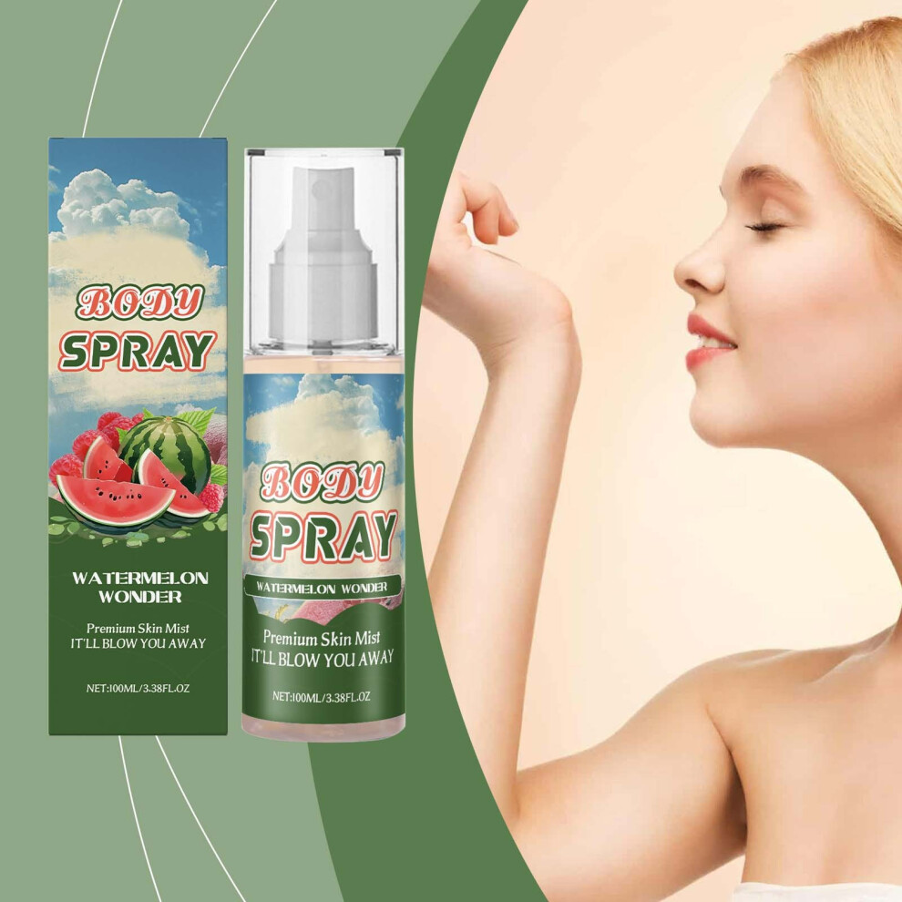 (Green) Body Perfume  Spray Has A Lasting Taste Which Does Not Stimulate Pleasant Sweet Smell 100ml