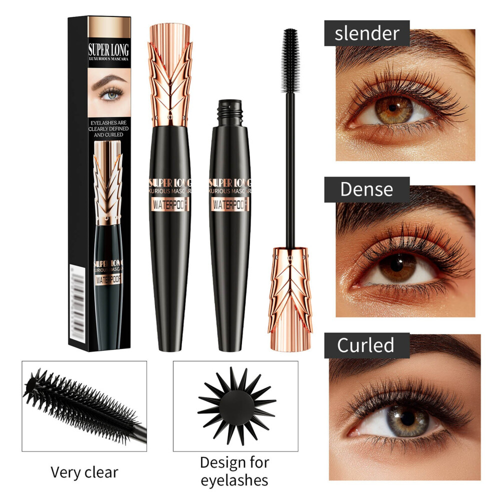 Black (Black) Mascara Thick Curly Curling Non Caking Non Smudged Makeup Natural Mascara 8Ml