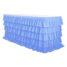 5-Layer Pleated Cotton Tablecloth for Round Square