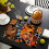 4 African Geometric Placemats 12x18 in Polyester 5