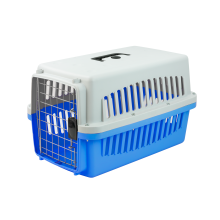 (Medium Blue) KCT Portable Plastic Pet Carrier Cat Dog Puppy Cages Crates Transport Box
