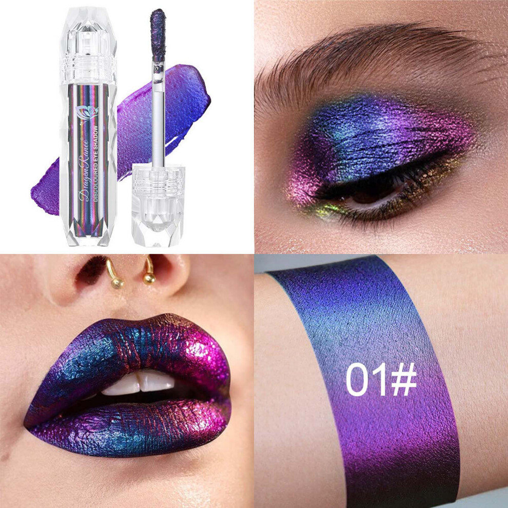 (A) Optical  Bright  Liquid Eye Color Diamond Glitter Powder European And Makeup Three Change  Liquid 3ml