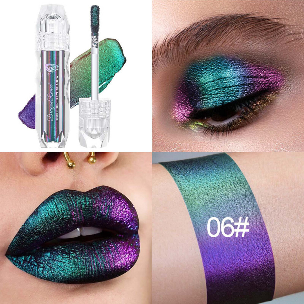 (F) Optical  Bright  Liquid Eye Color Diamond Glitter Powder European And Makeup Three Change  Liquid 3ml