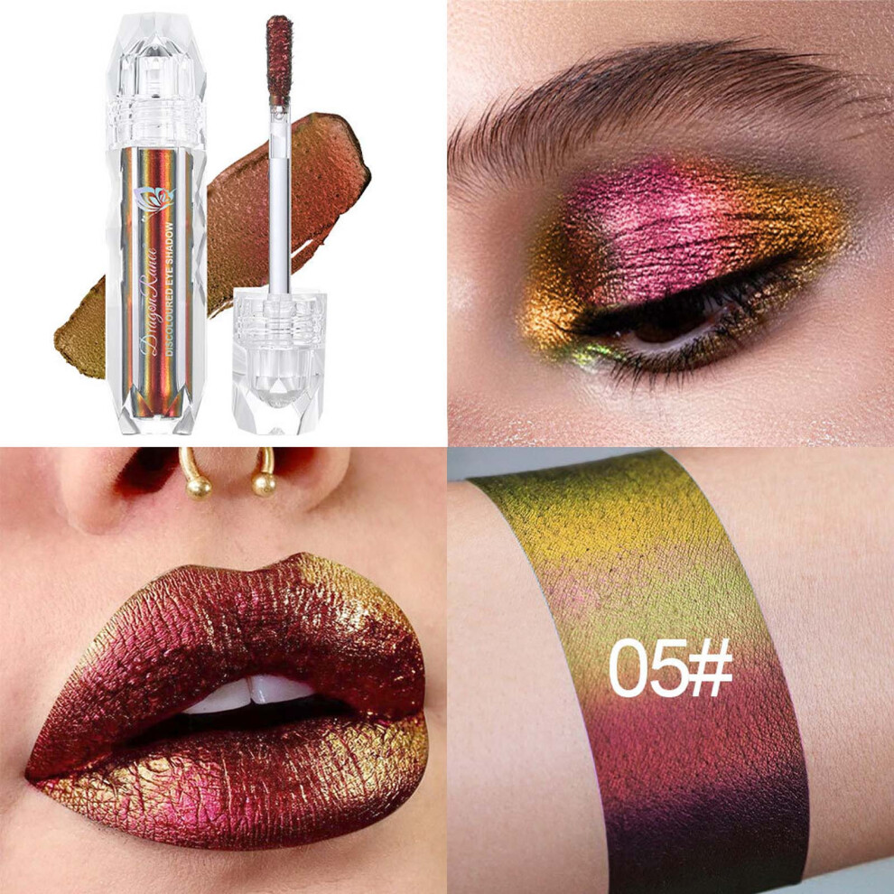 (E) Optical  Bright  Liquid Eye Color Diamond Glitter Powder European And Makeup Three Change  Liquid 3ml