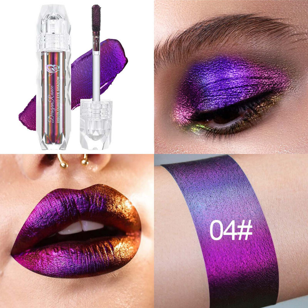 (D) Optical  Bright  Liquid Eye Color Diamond Glitter Powder European And Makeup Three Change  Liquid 3ml