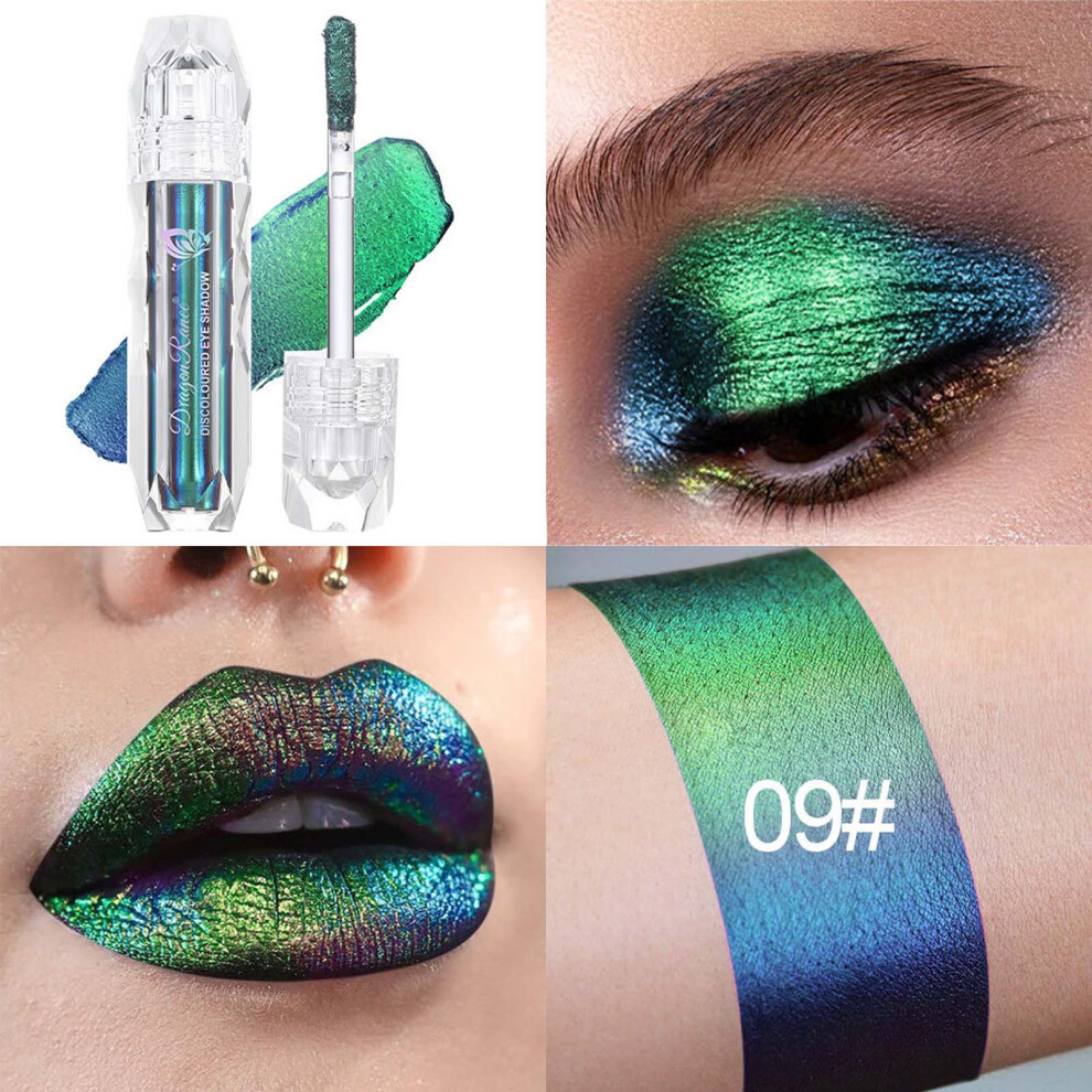 (I) Optical  Bright  Liquid Eye Color Diamond Glitter Powder European And Makeup Three Change  Liquid 3ml