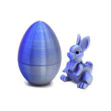 Adorno de conejito y huevo de Pascua impreso en 3D, 1,6 pulgadas, 1 unidad.