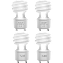 Ampoule GU24CFL blanc chaud 2700K 13W T2 spirale, lot de 4