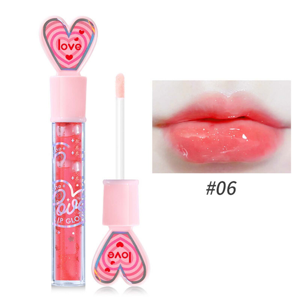 (pink) Natural Moisturizing Fine Glittering Lip Gloss Light Moisturizing Mirror Lip Gloss Lip Gloss 5ml
