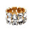 Chic Adjustable Alloy Bracelet with Colorful Gems-White 1