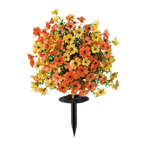 Realistic Artificial Eucalyptuses Violets-Tangerine yellow