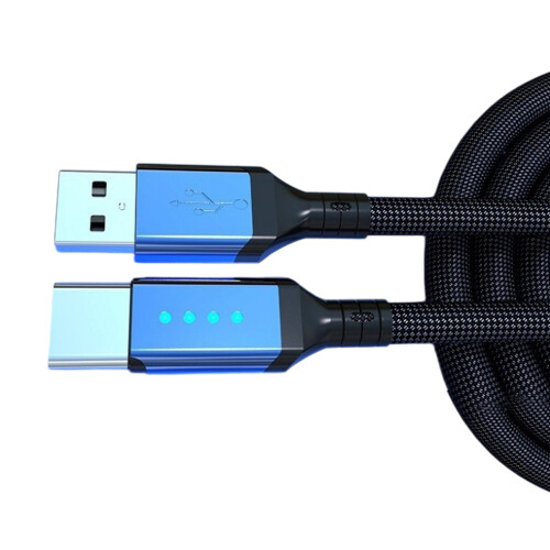 Câble de charge long USB vers type C, charge rapide, coupure-2m