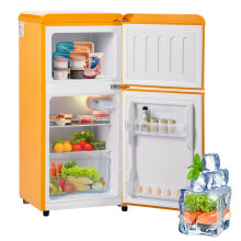 Retro-Kühl-/Gefrierkombination, 60 l Nutzinhalt, 22 l Gefrierfach, 87 cm hoch, Energieeffizienzklasse E
