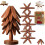 Wooden Tree Trivet Set 1 Base + 5 Pads 1