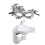 Demi-masque festif en dentelle pour accessoires de-Argent 1