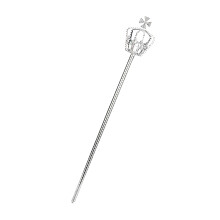 Sceptre royal étincelant avec décors en strass, parfait-52cm