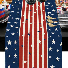 Rood-wit-blauwe patriottische tafelloper 13x72 inch