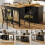 Foldable Black Bar Table, 120-180cm Adjustable Length, 360 Rotatable with Storage, Multi-Room Use 1