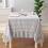 100% Cotton Red & White Gingham Ruffled Tablecloth 120x60 in 1