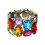 Trendiges breites elastisches Steinarmband,-gemischte Farben 1