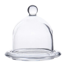 Suporte para bolo transparente com tampa em forma de cúpula, redondo e grande.