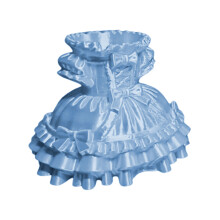 3D Printed Dress Pencil Cup Plastic Desktop Organiser-Blue