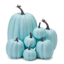 7-Piece Artificial Pumpkin Set – Autumn Decor for