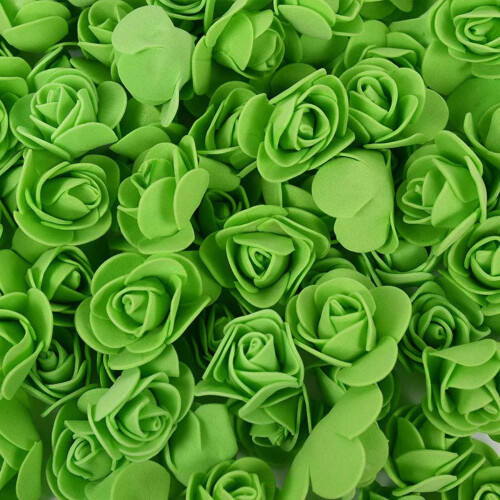 Teste di rose artificiali in schiuma PE, 3,5 cm, 50 pezzi