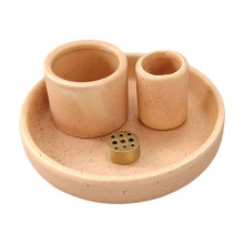 Keramik-Kerzenhalter-Set (2er-Set) – Minimalistisches Weiß Matt