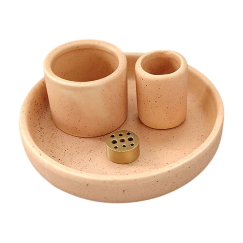Ceramic Candle Holders Set of 2 – Minimalist White Matte