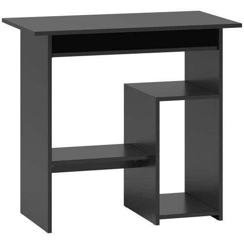 Schwarzer Computertisch 804575cm, offene Ablagefächer
