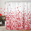Herzförmiger Duschvorhang aus Polyester, 175 x 178 cm, mit 12 Haken 1