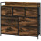 Kommode mit 7 Stoffschubladen, kippsicher, Stauschränke, Sideboard aus MDF, braun 1
