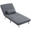 2-in-1 Upholstered Recliner Chair with Sleep Function, Dark Gray 1