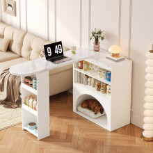 Tavolo pranzo moderno allungabile bancone girevole area animali marmo 120-200x40x100cm