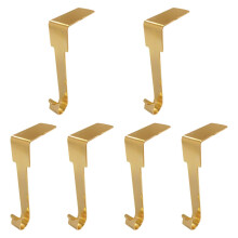 Goldene Metall-Strumpfhaken für den Kaminsims – 6er-Pack
