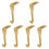 Gold Metal Stocking Hooks for Mantel – 6 Pack 1