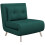 Single Recliner Sofa with Sleep Function, Velvet Cushions, Dark Green 1
