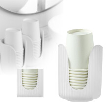 Dispenser de pahare din plastic cu dungi verticale pentru hârtie de unică folosință