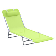 Lettino prendisole pieghevole, sedia relax per giardino e balcone, design a 2 gambe, sdraio da spiaggia multicolore