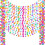 Regnbue Glitter Papir Guirlande 5 stk. 1