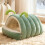 Cat Cave Bed Green 45x40x26cm Washable & Foldable 1