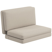 Divano letto pieghevole 3 in 1 velluto 240kg beige soggiorno camera letto