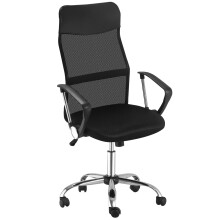 Sedia ufficio rete scrivania altezza regolabile gaming ergonomica girevole dondolo nera