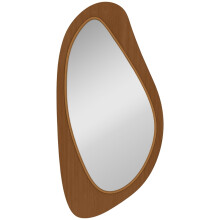 Espejo de pared/ventana con marco de chapa de pino para dormitorio/sala de estar, 91,5 x 45 x 3 cm, madera natural.