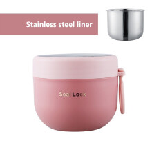 Tasse à soupe isotherme en acier inoxydable avec cuillère, 473 ml (16 oz).