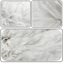 Witte geplooide kerstboomrok van tule, 76 cm